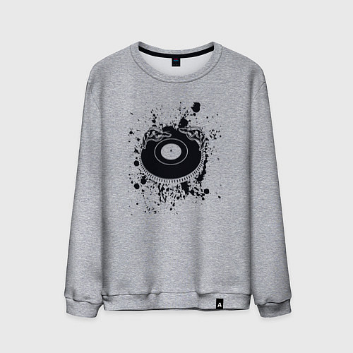 Мужской свитшот Vinyl dj / Меланж – фото 1