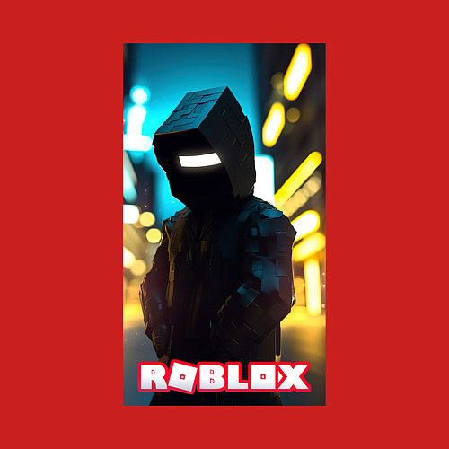 Мужской свитшот Roblox cyberpunk / Красный – фото 3