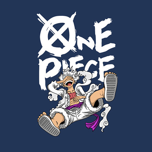 Мужской свитшот One piece - Луффи гир 5 / Тёмно-синий – фото 3