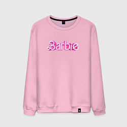 Свитшот хлопковый мужской Барби - Фильм Логотип, цвет: светло-розовый