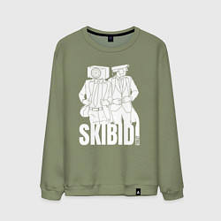 Мужской свитшот Skibidi Toilet Cameraman and Speakerman