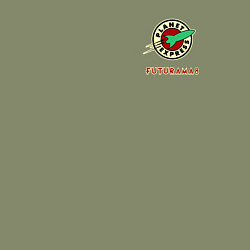 Свитшот хлопковый мужской Космонавт из Planet Express, цвет: авокадо — фото 2