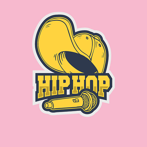 Мужской свитшот Hip hop microphone / Светло-розовый – фото 3