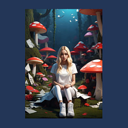 Свитшот хлопковый мужской Alice in Wonderland, цвет: тёмно-синий — фото 2