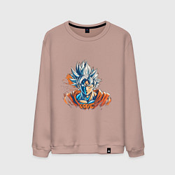 Свитшот хлопковый мужской Goku, цвет: пыльно-розовый