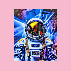 Свитшот хлопковый мужской Космонавт и свечение, цвет: светло-розовый — фото 2