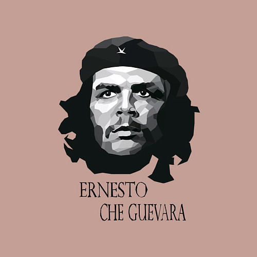 Мужской свитшот Че Гевара черно белое / Пыльно-розовый – фото 3