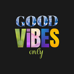 Свитшот хлопковый мужской  Good vibes only, цвет: черный — фото 2