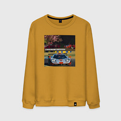 Свитшот хлопковый мужской Frank Ocean - McLaren F1 GTR Longtail, цвет: горчичный