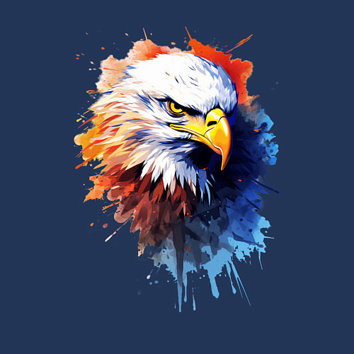 Мужской свитшот Граффити с орлом / Тёмно-синий – фото 3