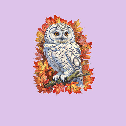 Мужской свитшот Осенняя сова / Лаванда – фото 3