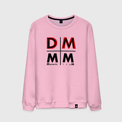 Свитшот хлопковый мужской Depeche Mode - Memento Mori Logo DM, цвет: светло-розовый