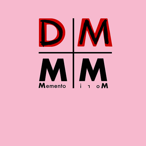 Мужской свитшот Depeche Mode - Memento Mori Logo DM / Светло-розовый – фото 3