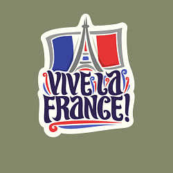 Свитшот хлопковый мужской Vive la France, цвет: авокадо — фото 2