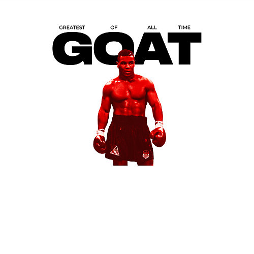 Мужской свитшот GOAT - Mike Tyson / Белый – фото 3