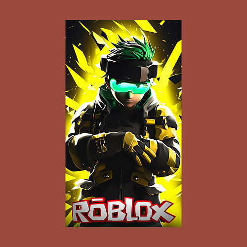 Мужской свитшот Роблокс желтый взрыв / Кирпичный – фото 3