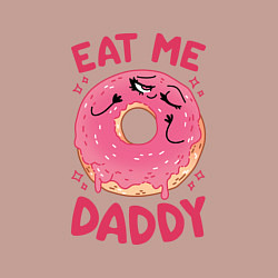 Свитшот хлопковый мужской Eat me daddy, цвет: пыльно-розовый — фото 2