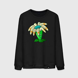 Свитшот хлопковый мужской Цветущий бумеранг, цвет: черный