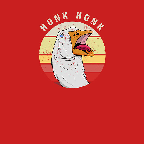 Мужской свитшот Honk honk retro / Красный – фото 3