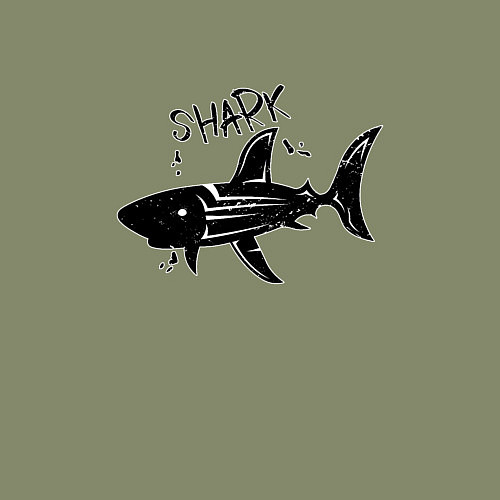 Мужской свитшот Трайбл акула с надписью shark / Авокадо – фото 3