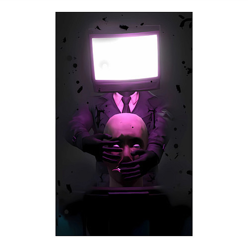 Мужской свитшот Tvman-skibidi / Белый – фото 3