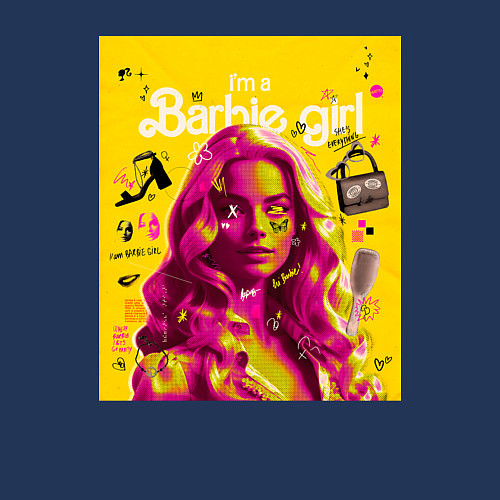 Мужской свитшот Barbie girl / Тёмно-синий – фото 3