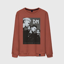 Свитшот хлопковый мужской Depeche Mode 90 Violator, цвет: кирпичный