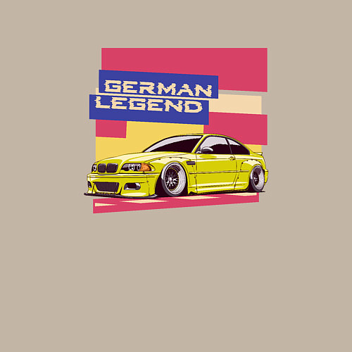 Мужской свитшот BMW M3 German Legend / Миндальный – фото 3