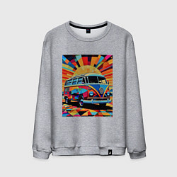 Мужской свитшот В машине на отдых