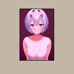 Свитшот хлопковый мужской Евангелион: Аянами Рей, цвет: миндальный — фото 2