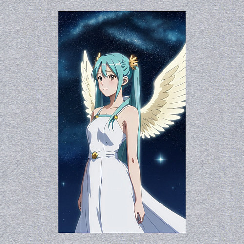 Мужской свитшот Аниме девушка ангел / Меланж – фото 3