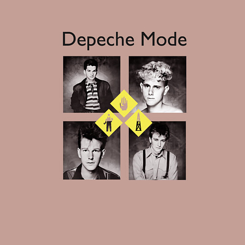 Мужской свитшот Depeche Mode - DM retro / Пыльно-розовый – фото 3