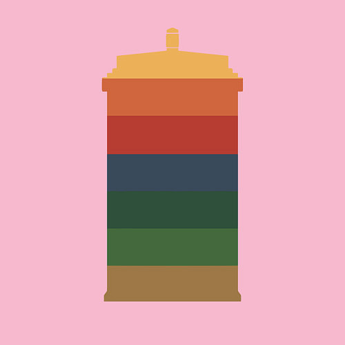 Мужской свитшот Color tardis / Светло-розовый – фото 3