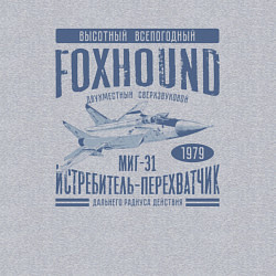 Свитшот хлопковый мужской Истребитель -перехватчик Миг-31, цвет: меланж — фото 2