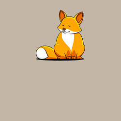 Свитшот хлопковый мужской Лиса анфас, цвет: миндальный — фото 2