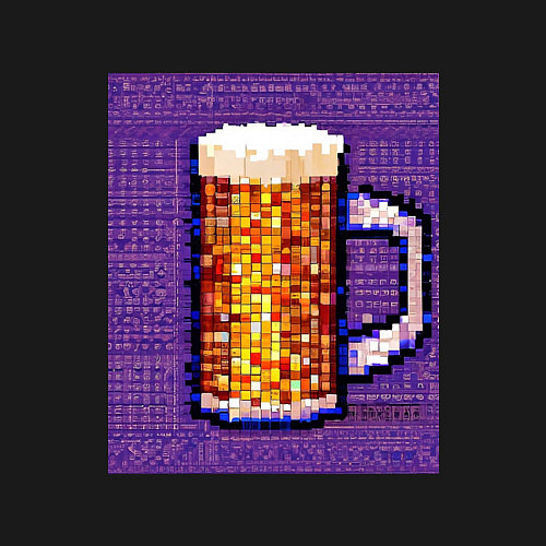 Мужской свитшот Бокал пенного пива / Черный – фото 3