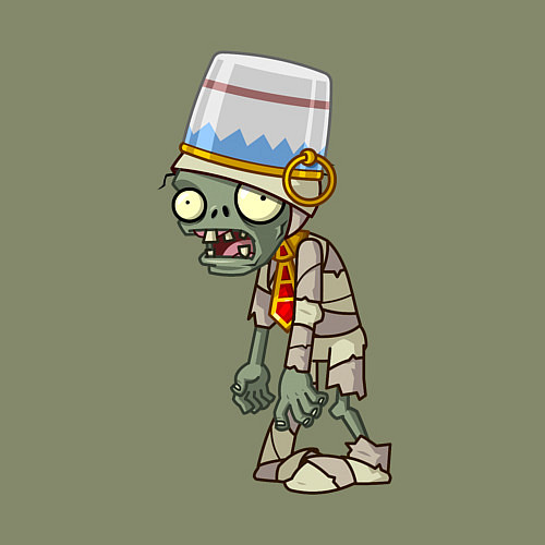 Мужской свитшот Зомби-мумия с ведром / Авокадо – фото 3