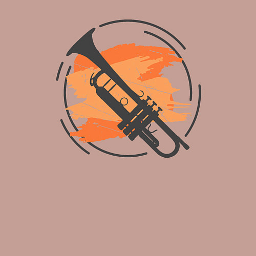 Мужской свитшот Jazz trumpet / Пыльно-розовый – фото 3