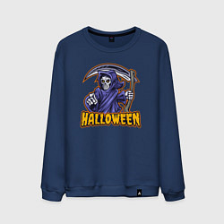 Свитшот хлопковый мужской Halloween dead, цвет: тёмно-синий