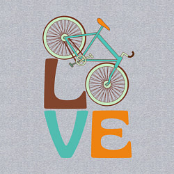 Свитшот хлопковый мужской Люблю велосипед, цвет: меланж — фото 2