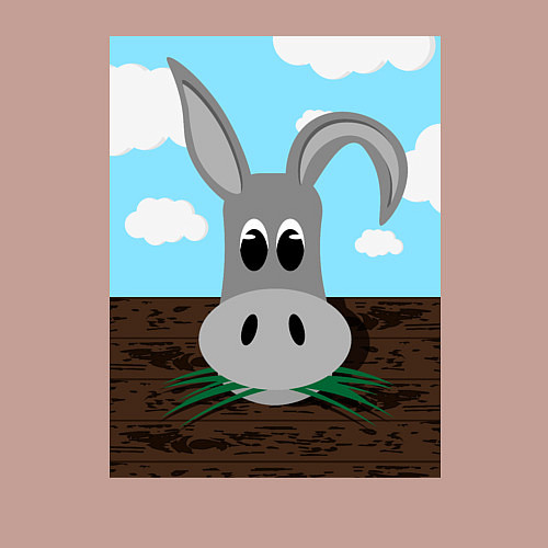 Мужской свитшот Cartoon ослик Иа / Пыльно-розовый – фото 3