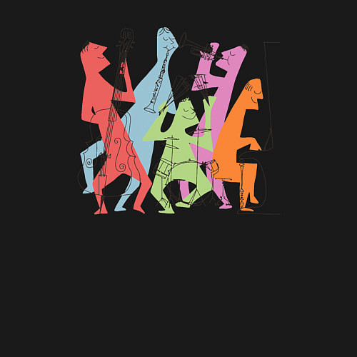 Мужской свитшот Jazz band / Черный – фото 3