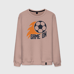Свитшот хлопковый мужской Game on football, цвет: пыльно-розовый