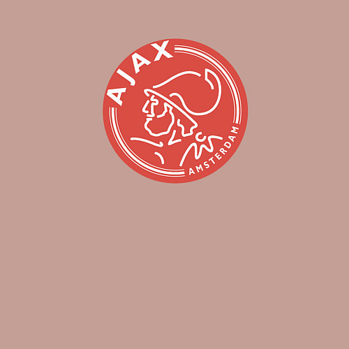 Мужской свитшот Футбольный клуб Ajax / Пыльно-розовый – фото 3