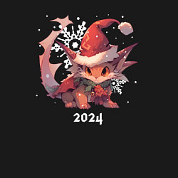 Свитшот хлопковый мужской Happy Dragon year 2024, цвет: черный — фото 2