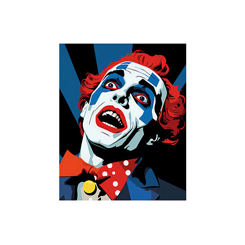 Мужской свитшот Безумный клоун / Белый – фото 3