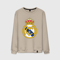 Свитшот хлопковый мужской Real madrid fc sport, цвет: миндальный