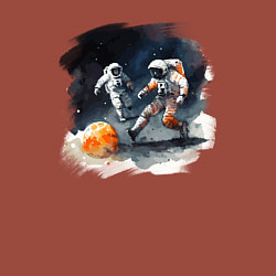 Свитшот хлопковый мужской Космические футболисты, цвет: кирпичный — фото 2