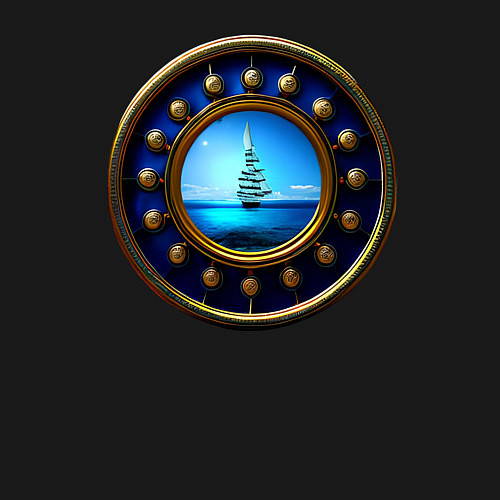 Мужской свитшот Колесо сансары / Черный – фото 3