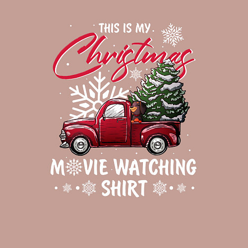 Мужской свитшот Movie watching shirt / Пыльно-розовый – фото 3